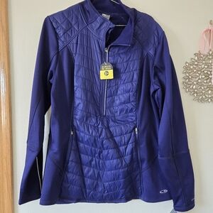 NWT Champion Duo Dry Women's Purple Sports Jacket Reflective XXL